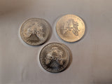 Lot of 3 - 2012 $1 American Silver Eagle 1 oz BU