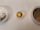 2008 Australia Koala 1/10oz Gold 1oz Gilded Silver & 1oz PR 3Coin Proof Set