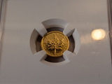 24kt Gold G$1 Canadian Maple Leaf MS70 NGC