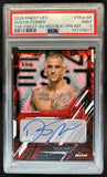 2025 Topps UFC Finest Dustin Poirier The Auto Red/Black Refractor #/10 PSA 9