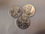 Lot of 3 - 2012 $1 American Silver Eagle 1 oz BU