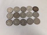 [Lot of 15] Franklin Half Dollar - 90% Silver
