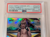 2024 Topps Chrome UFC Paddy Pimblett Future Stars Auto Refractor #/150 PSA 10