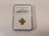 24kt Gold G$1 Canadian Maple Leaf MS70 NGC